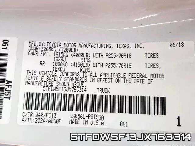 5TFDW5F13JX763314 фото 2