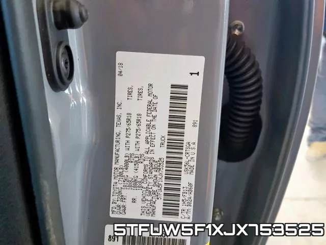 5TFUW5F1XJX753525 фото 2