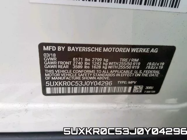 5UXKR0C53J0Y04296 фото 2