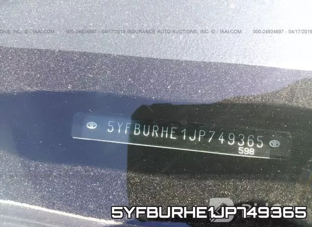 5YFBURHE1JP749365 фото 10