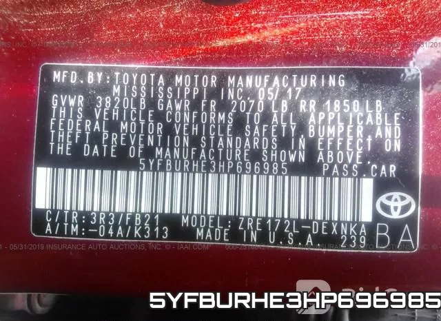 5YFBURHE3HP696985 фото 10