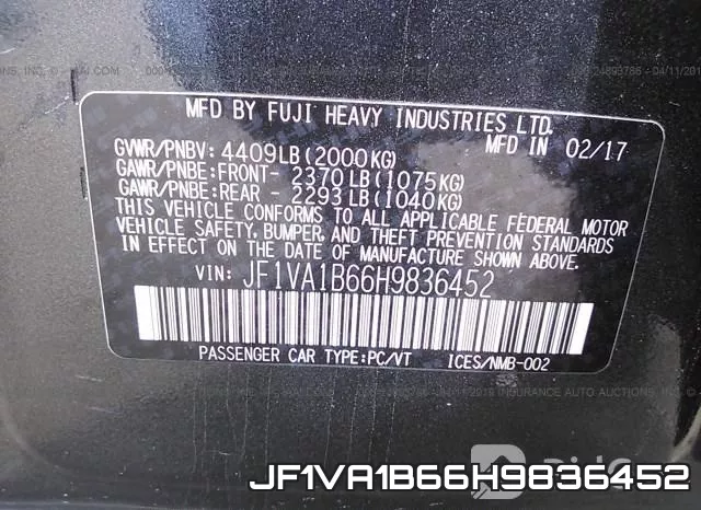 JF1VA1B66H9836452 фото 10