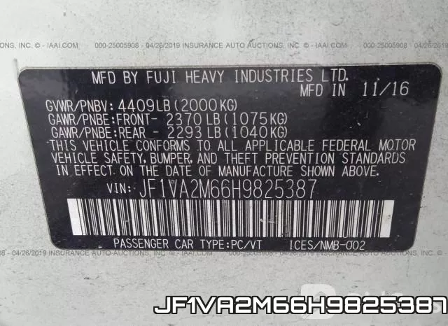 JF1VA2M66H9825387 фото 10