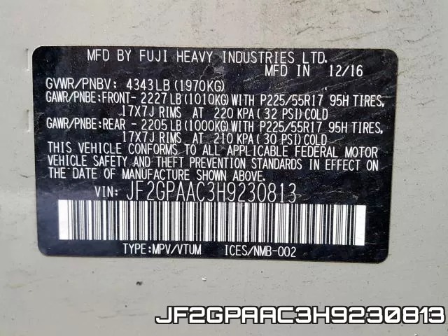 JF2GPAAC3H9230813 фото 2