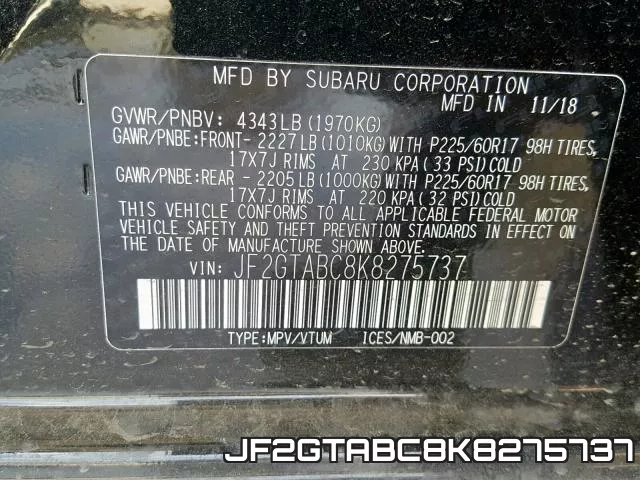 JF2GTABC8K8275737 фото 2