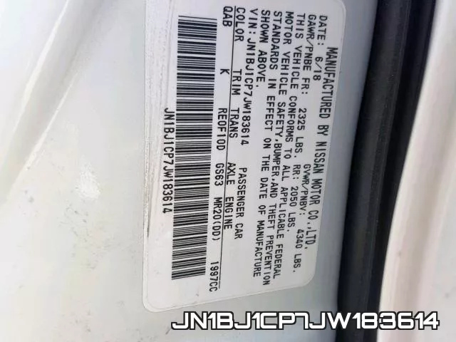 JN1BJ1CP7JW183614 фото 2