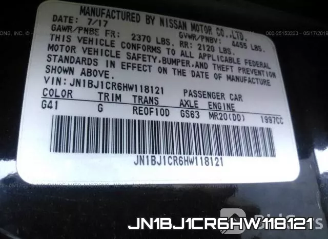 JN1BJ1CR6HW118121 фото 10