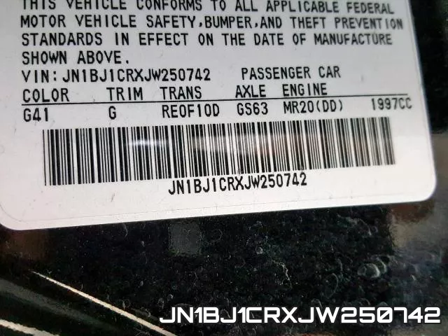 JN1BJ1CRXJW250742 фото 2