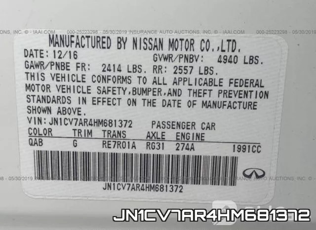 JN1CV7AR4HM681372 фото 10