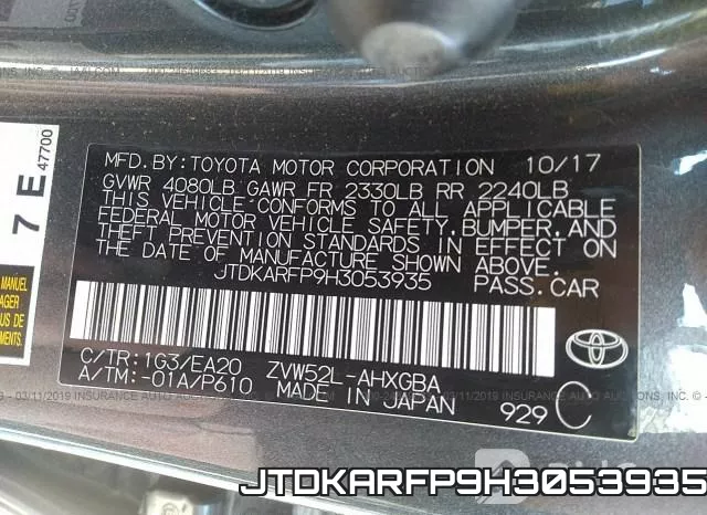 JTDKARFP9H3053935 фото 10