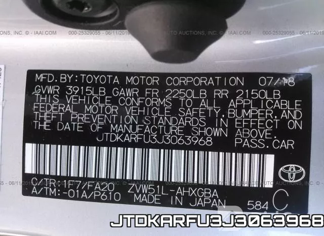 JTDKARFU3J3063968 фото 10