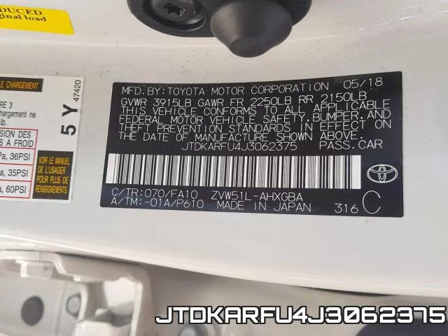 JTDKARFU4J3062375 фото 2