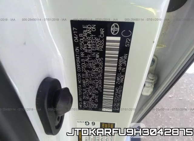 JTDKARFU9H3042875 фото 10