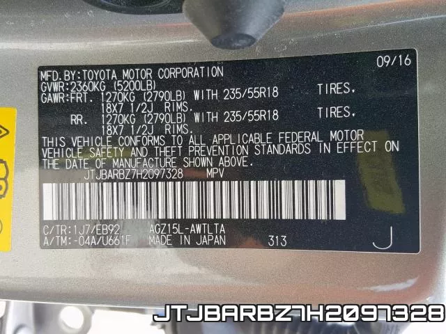 JTJBARBZ7H2097328 фото 2