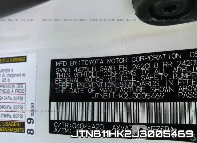 JTNB11HK2J3005469 фото 10
