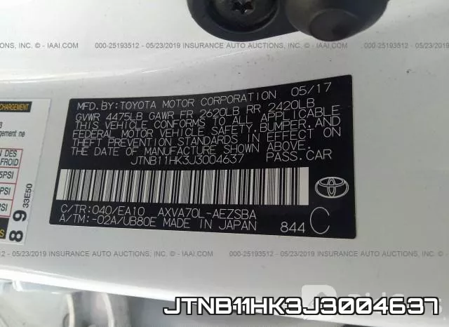 JTNB11HK3J3004637 фото 10