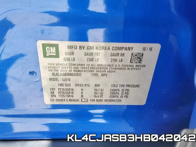 KL4CJASB3HB042042 фото 2