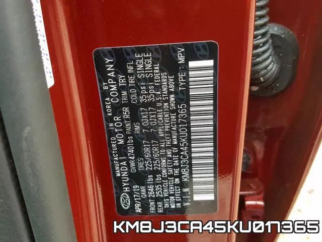 KM8J3CA45KU017365 фото 2