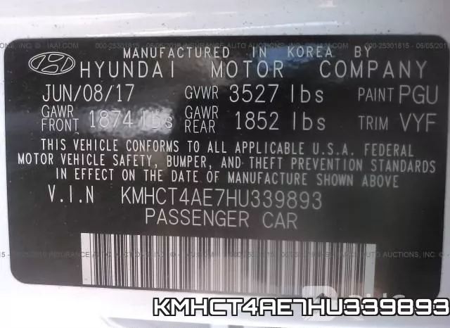 KMHCT4AE7HU339893 фото 10