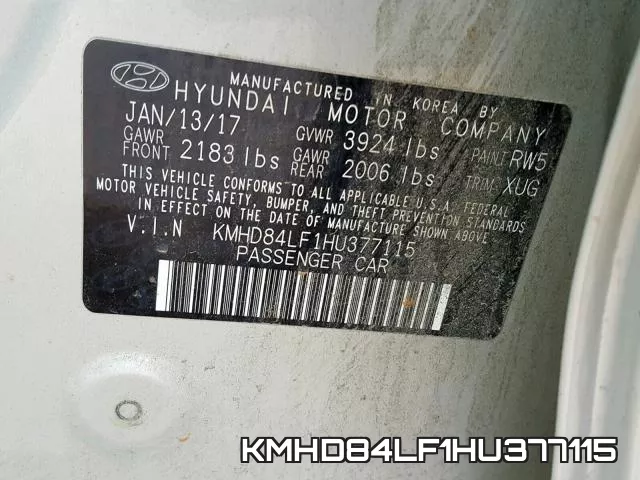 KMHD84LF1HU377115 фото 2