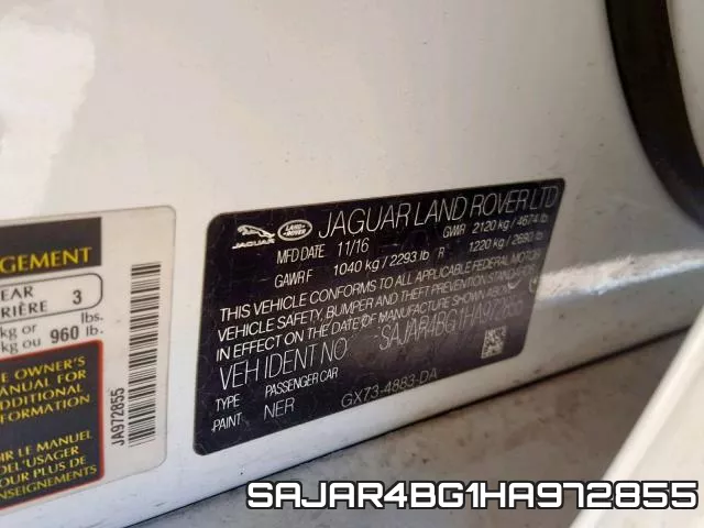 SAJAR4BG1HA972855 фото 2