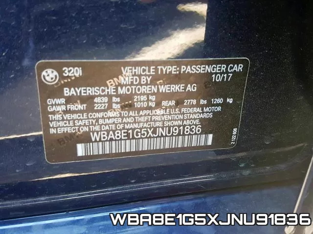WBA8E1G5XJNU91836 фото 2