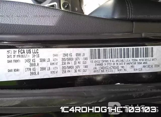 1C4RDHDG1HC703103 фото 10