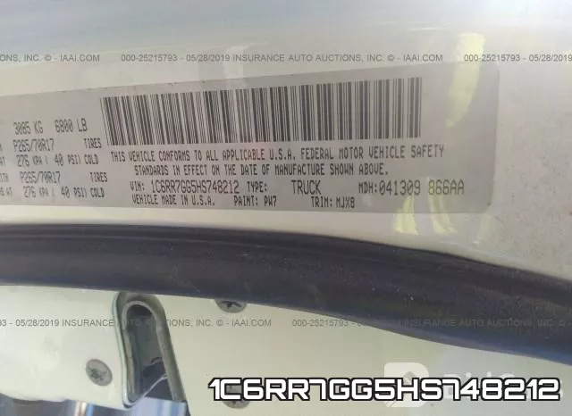 1C6RR7GG5HS748212 фото 10