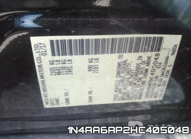 1N4AA6AP2HC405048 фото 10