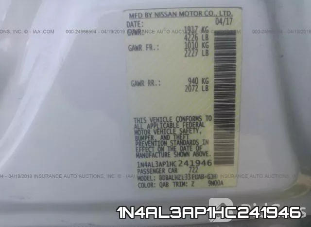1N4AL3AP1HC241946 фото 10