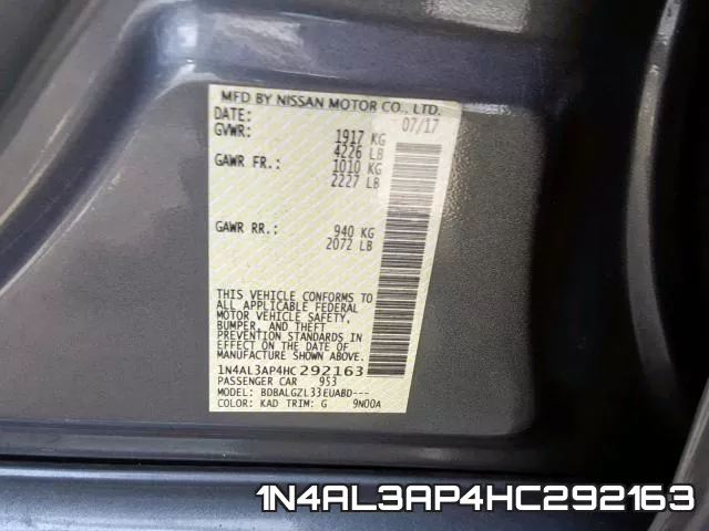 1N4AL3AP4HC292163 фото 2