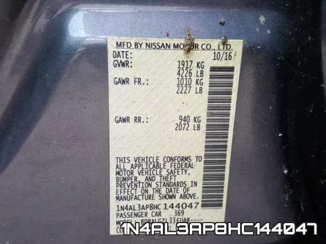 1N4AL3AP8HC144047 фото 2