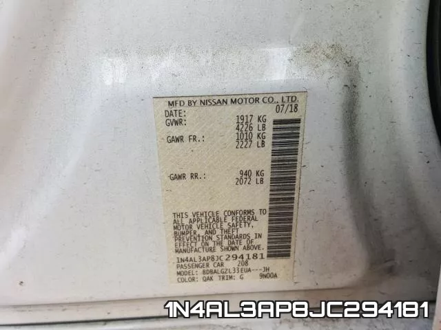 1N4AL3AP8JC294181 фото 2