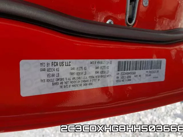 2C3CDXHG8HH503668 фото 2