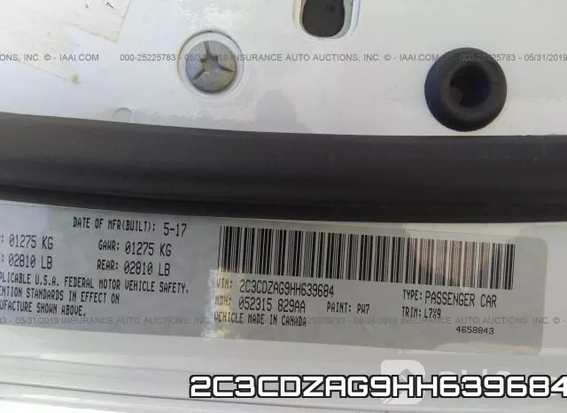 2C3CDZAG9HH639684 фото 10