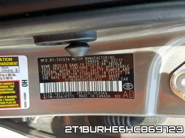 2T1BURHE6HC869723 фото 2