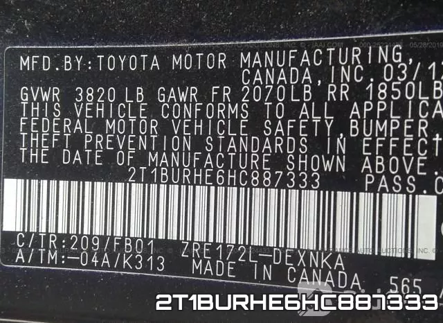 2T1BURHE6HC887333 фото 10