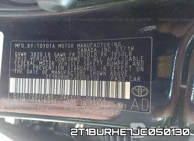 2T1BURHE7JC050130 фото 10