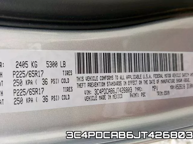 3C4PDCAB6JT426803 фото 2