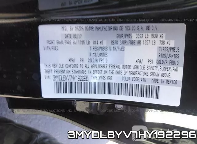 3MYDLBYV7HY192296 фото 10