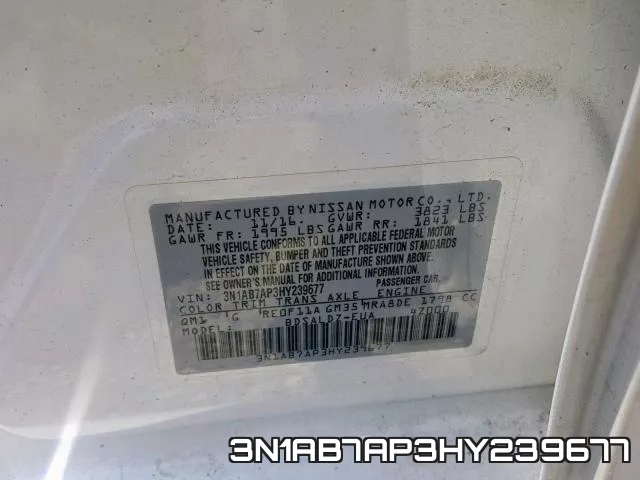 3N1AB7AP3HY239677 фото 2