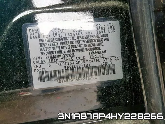 3N1AB7AP4HY228266 фото 2