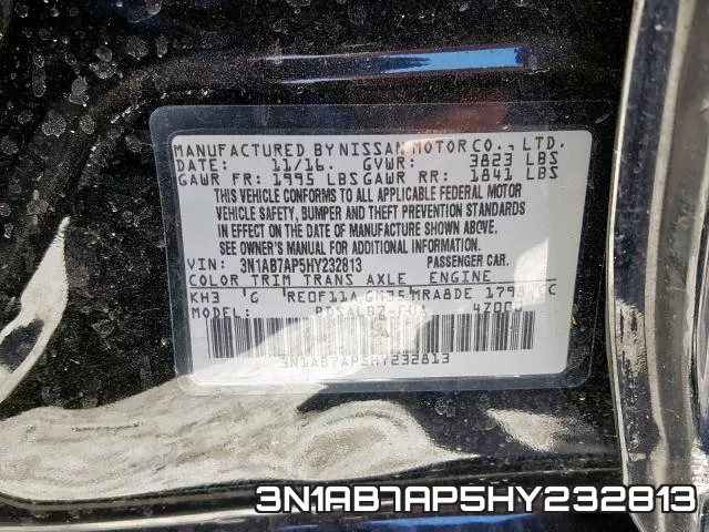 3N1AB7AP5HY232813 фото 2