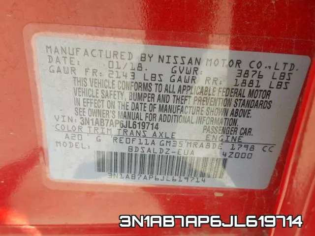 3N1AB7AP6JL619714 фото 2