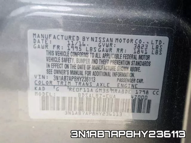 3N1AB7AP8HY236113 фото 2