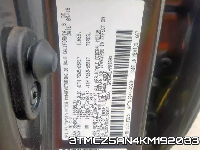 3TMCZ5AN4KM192033 фото 2