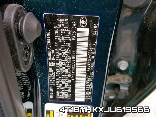 4T1B11HKXJU619566 фото 2