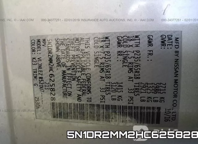 5N1DR2MM2HC625828 фото 10