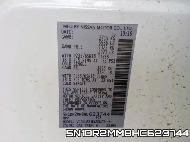 5N1DR2MM8HC623744 фото 2
