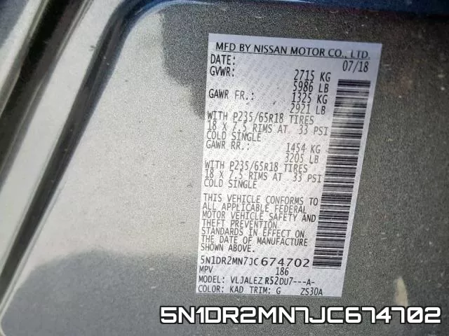 5N1DR2MN7JC674702 фото 2